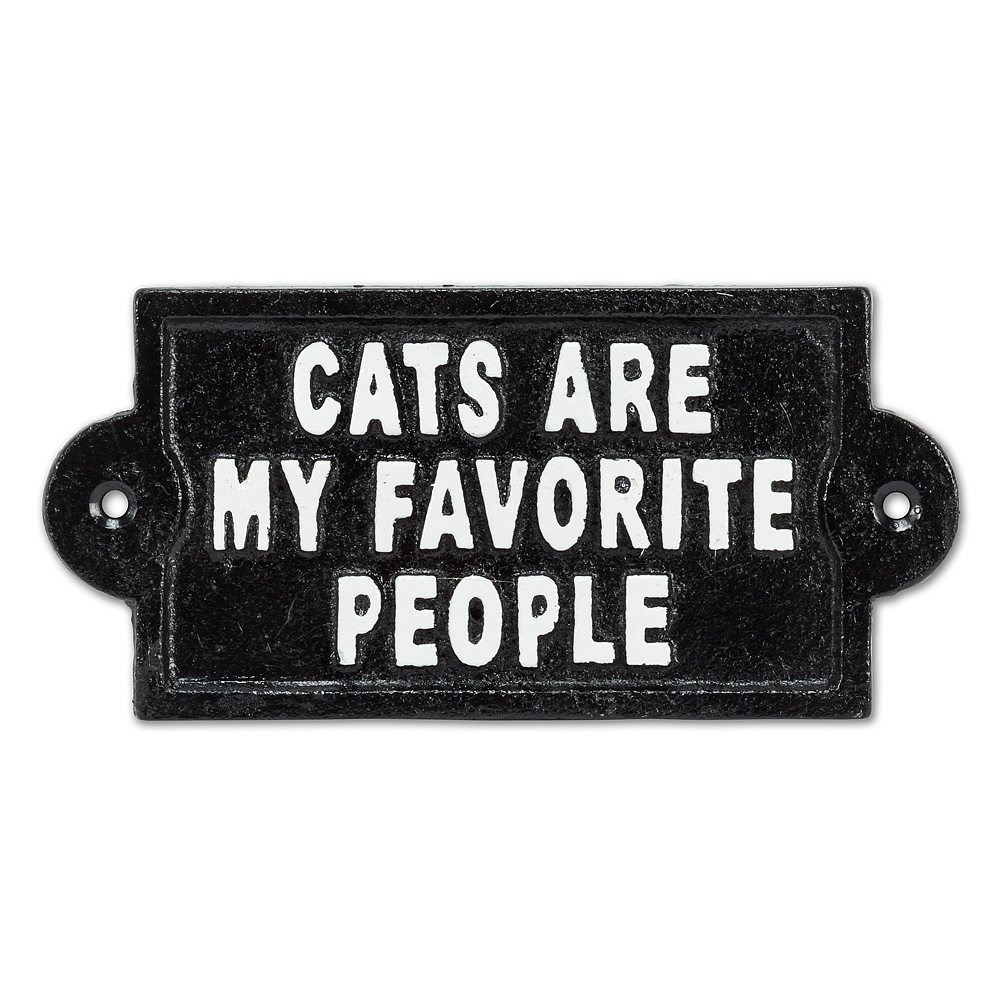 Picture of Abbott Collection AB-27-IRONAGE-477 6 in. Cats are my Favorite People Sign&#44; Black