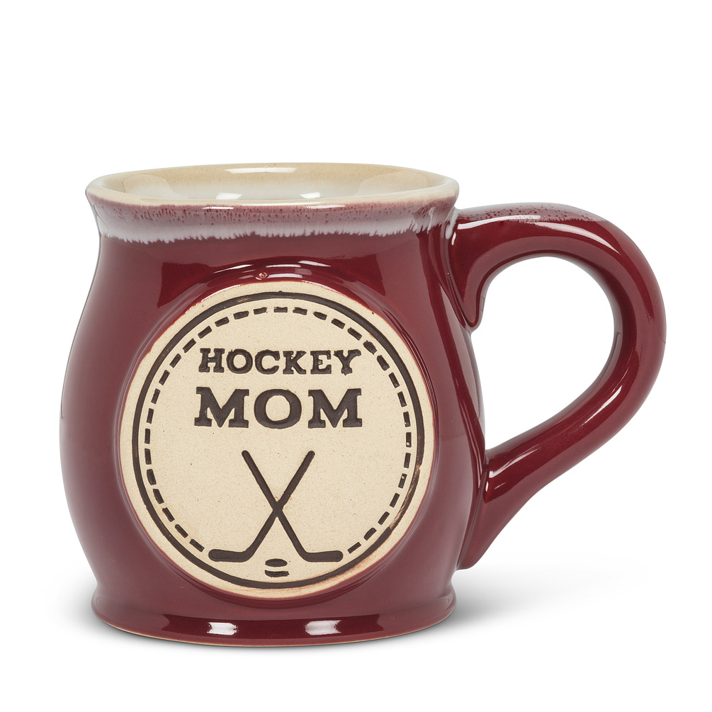 Picture of Abbott Collection AB-20-JOE-9096 4 in. Hockey Mom Belly Mug&#44; Burgundy - Large