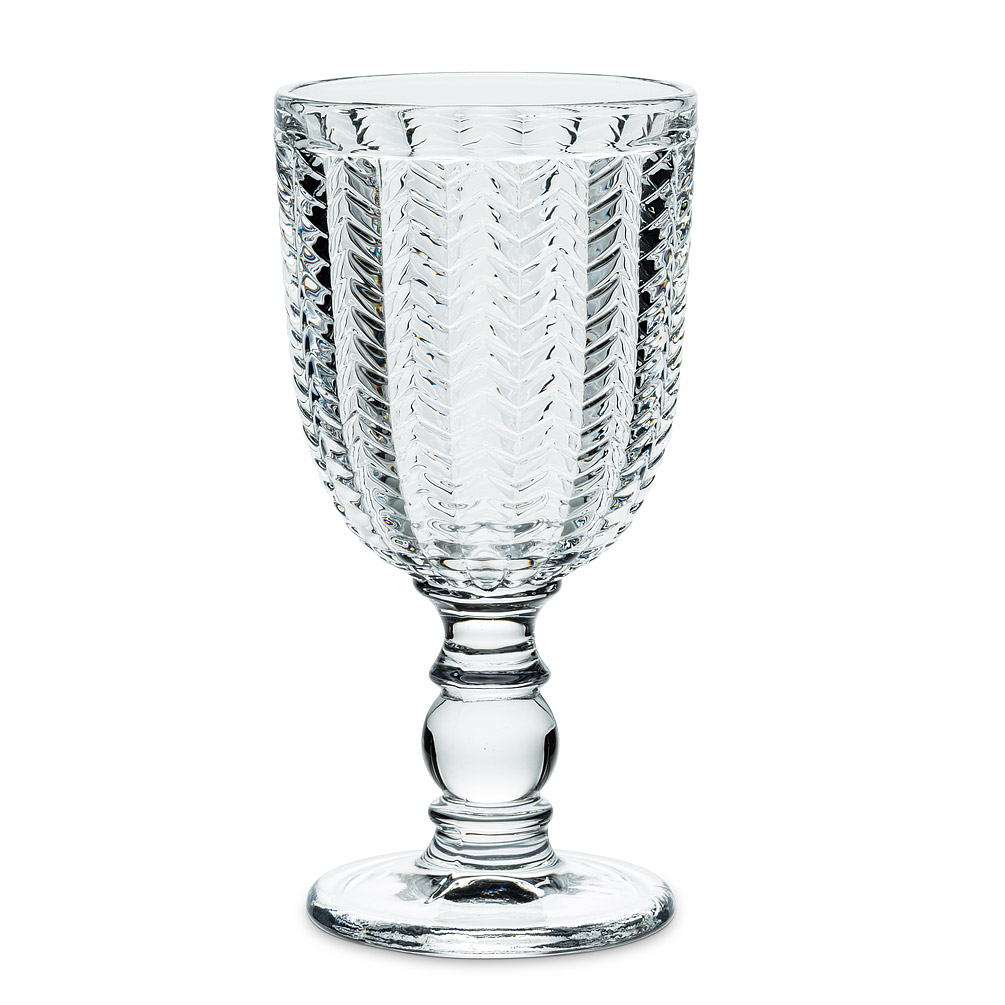 Picture of Abbott Collection AB-27-HERRINGBONE-GOB 6.5 in. Herringbone Wine Glass&#44; Clear