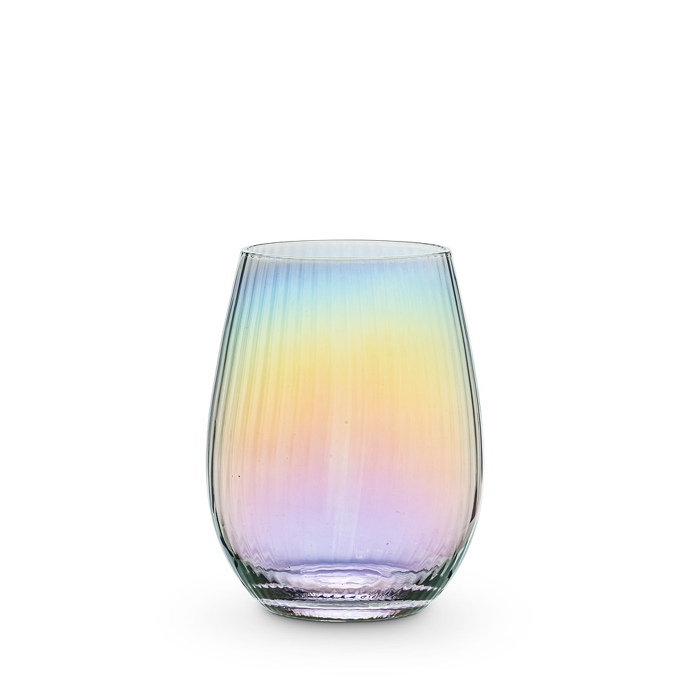 Picture of Abbott Collection AB-27-IRIS-SG 4.75 in. Optic Stemless Wine Glass, Lustre