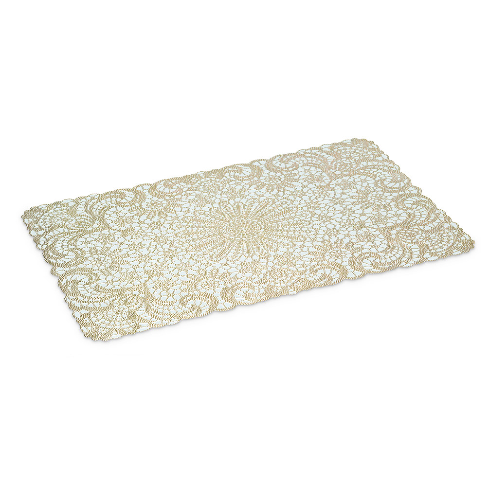 Picture of Abbott Collection AB-27-VICTORIA-GOLD 13 x 18 in. Plastic Lace Placemat&#44; Gold