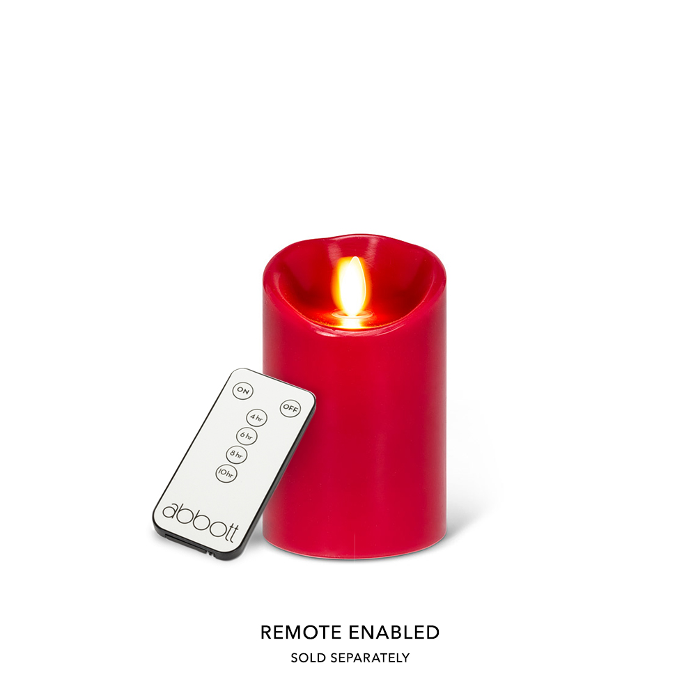 Picture of Abbott Collection AB-24-3502 4.5 in. Wax & Plastic Reallite Candle&#44; Red - Small