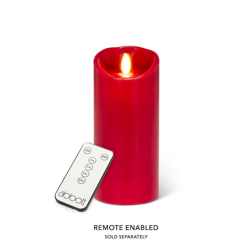 Picture of Abbott Collection AB-24-3503 6.5 in. Wax & Plastic Reallite Candle&#44; Red - Large