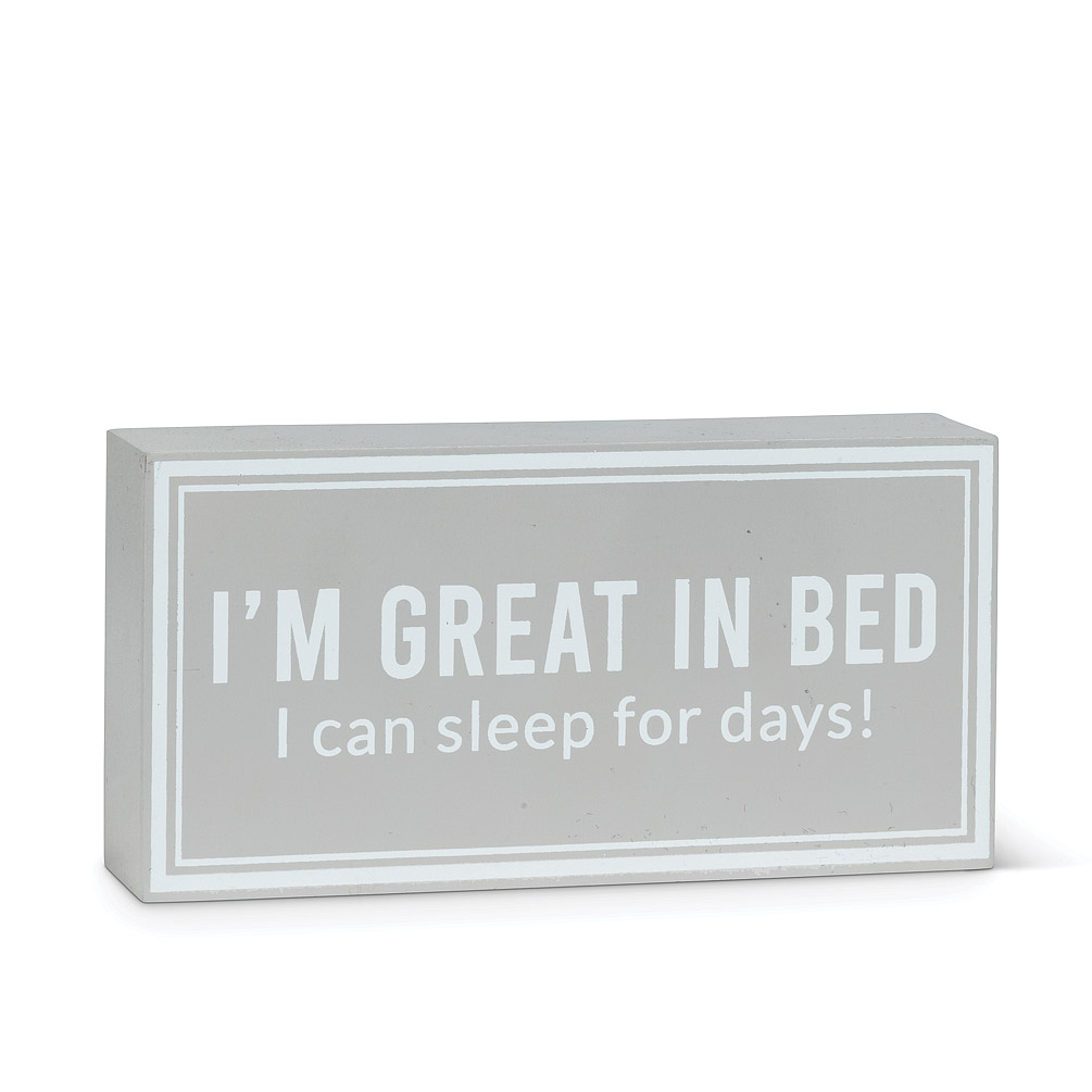 Picture of Abbott Collection AB-27-JUSTSAYIN-174 3 x 6 in. Sleep for Days Block, Grey