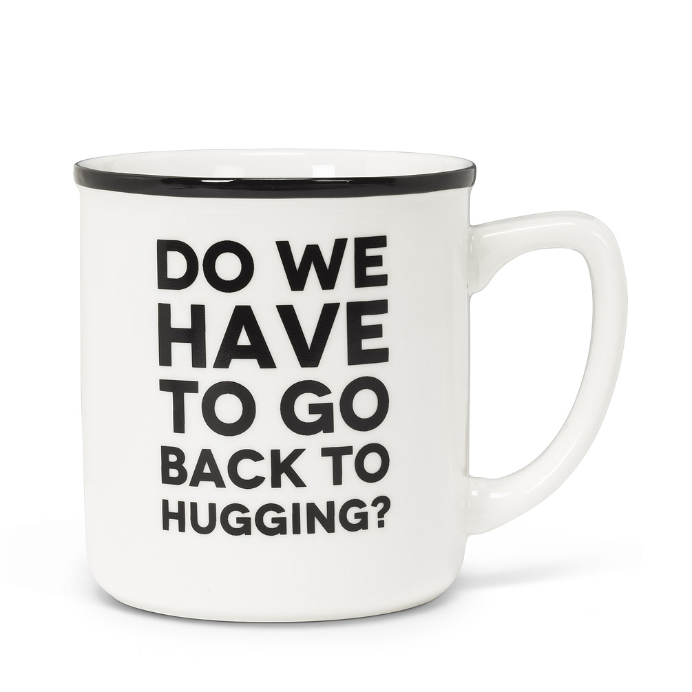 Picture of Abbott Collection AB-27-2021-118 4 in. Back to Hugging Text Mug&#44; White & Black