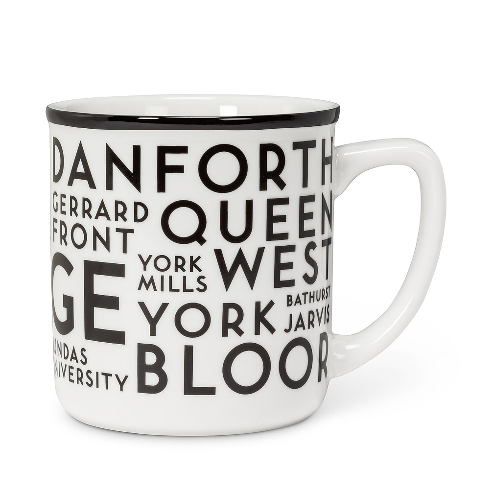 Picture of Abbott Collection AB-1327-YYZ-MUG 4 in. Toronto Streets Mug&#44; White & Black