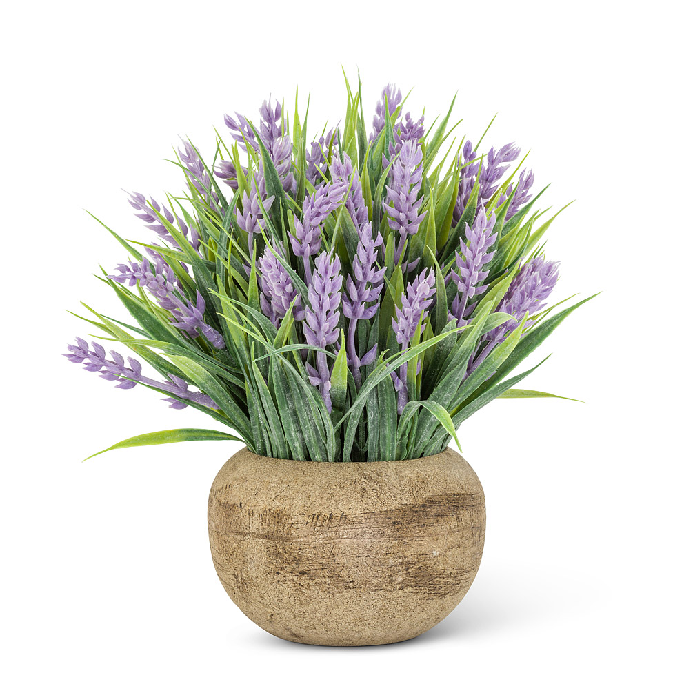 Picture of Abbott Collection AB-27-WOODHILL-25 6.5 in. Flowering Plant Pot&#44; Green & Purple - Small