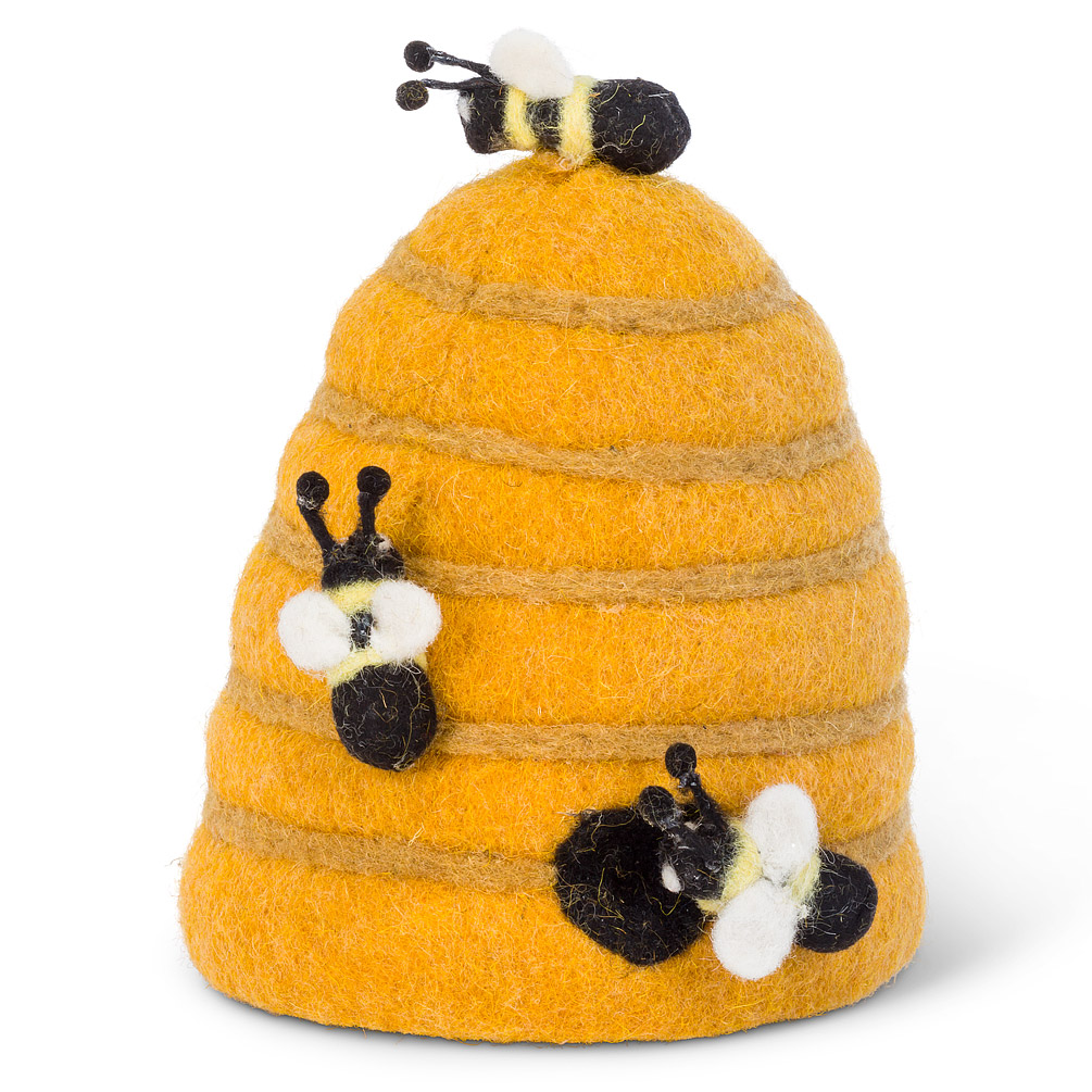 Picture of Abbott Collection AB-27-APIARY-157-LG 8 in. Beehive with Bees&#44; Yellow - Large