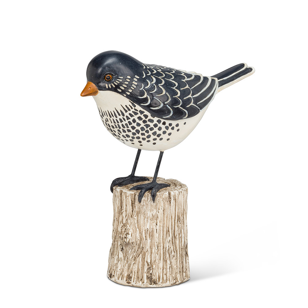 Picture of Abbott Collection AB-27-BIRDSONG-050-BLK 8.25 in. Bird on Tall Log&#44; Black