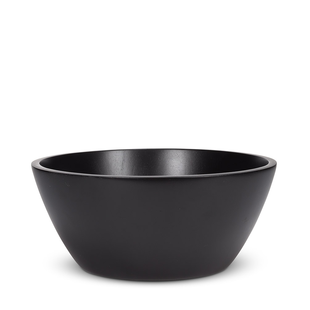 Picture of Abbott Collection AB-75-SIAM-22 13.75 in. Rubberwood Deep Bowl&#44; Black - Large
