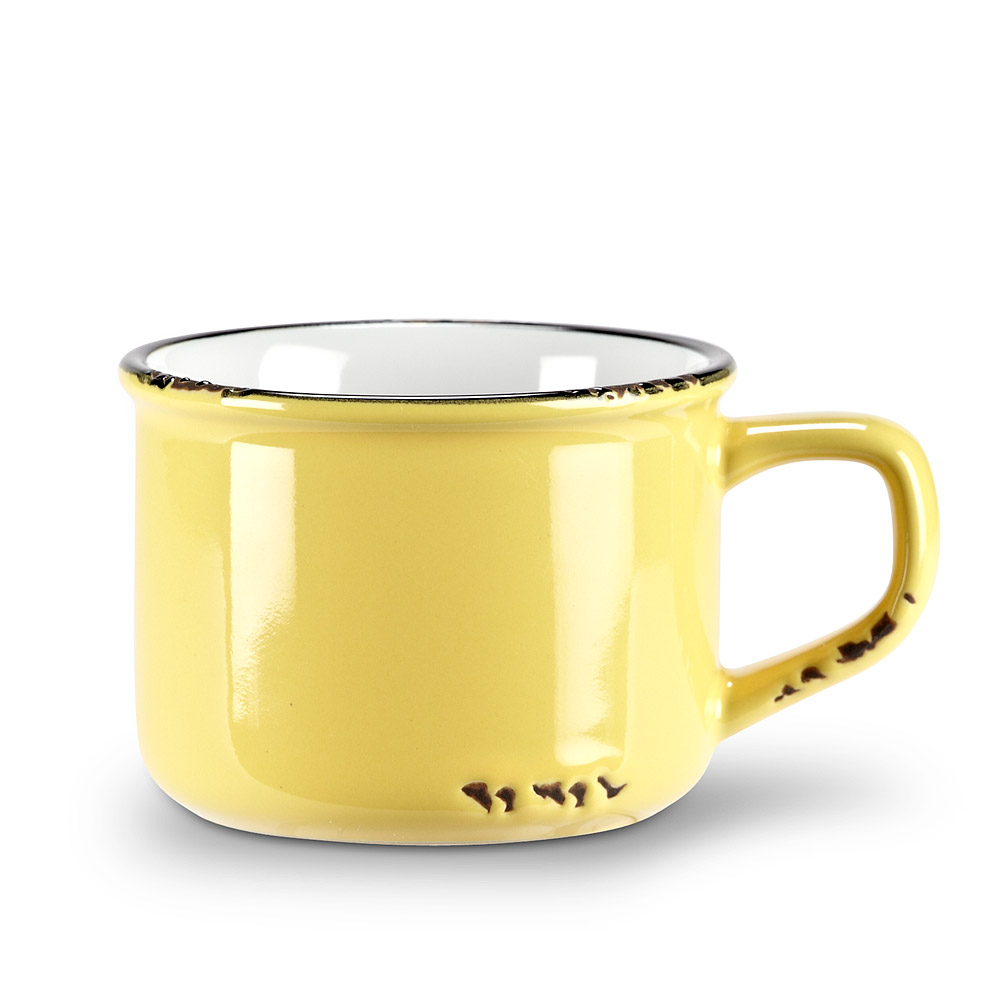 Picture of Abbott Collection AB-27-ENAMEL-CAP-YLW 2.5 in. Enamel Look Cappuccino Mug, Yellow