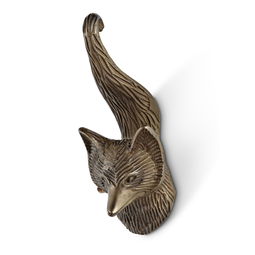 Picture of Abbott Collection AB-92-FOXHUNT 6 in. Fox with Tail Wall Hook, Antique Brass