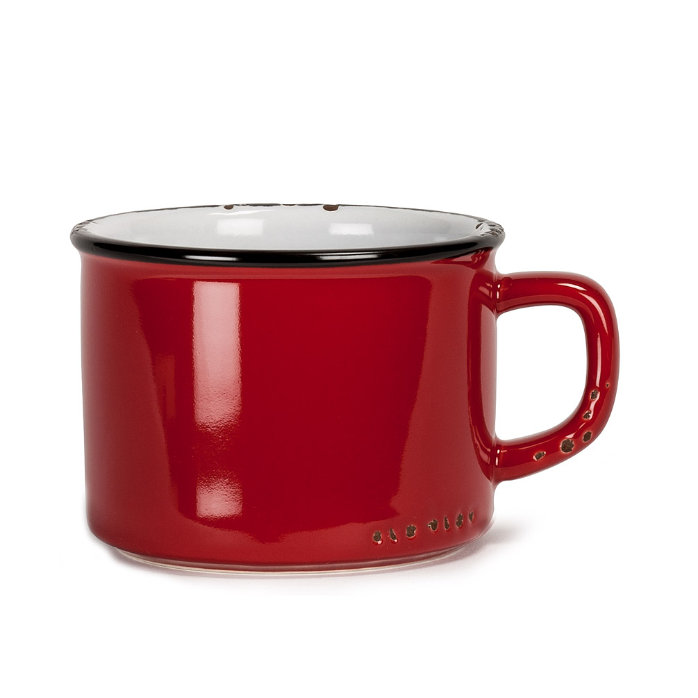 Picture of Abbott Collection AB-27-ENAMEL-CAP-RED 2.5 in. Enamel Look Cappuccino Mug&#44; Red
