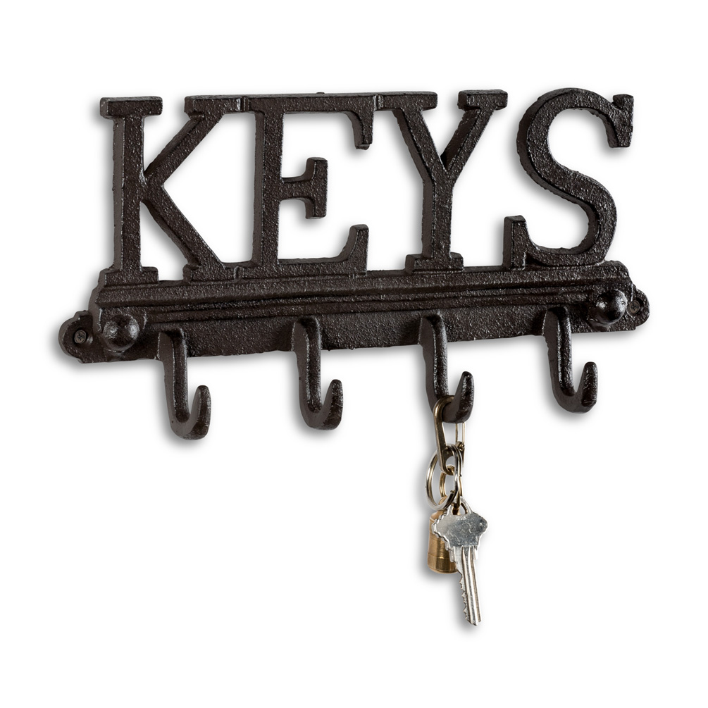 Picture of Abbott Collection AB-27-IRONAGE-237 10.5 in. Keys Wall Hook, Dark Brown