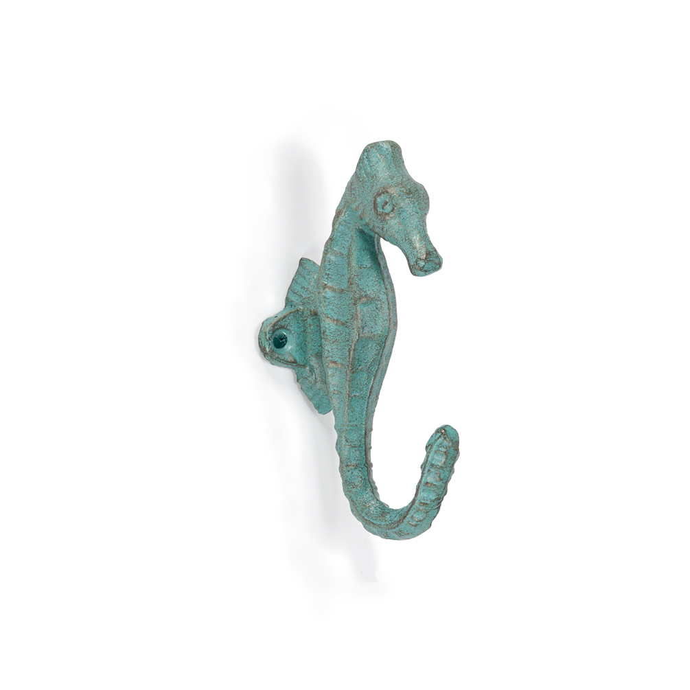 Picture of Abbott Collection AB-27-IRONAGE-274 5 in. Seahorse Wall Hook&#44; Verdigris