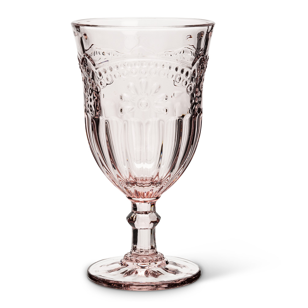 Picture of Abbott Collection AB-27-DESIREE-GOB 6.5 in. Flower Wine Glass&#44; Pink