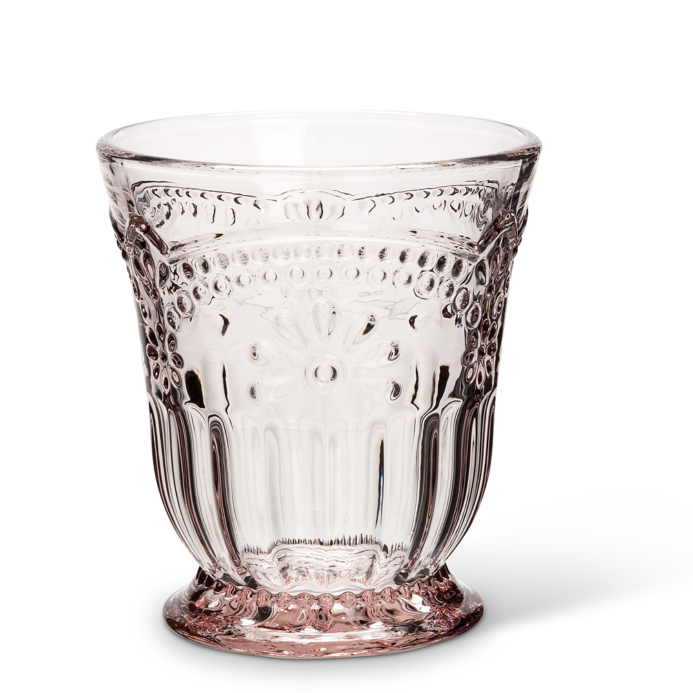 Picture of Abbott Collection AB-27-DESIREE-OF 4 in. Flower Glass Tumbler&#44; Pink