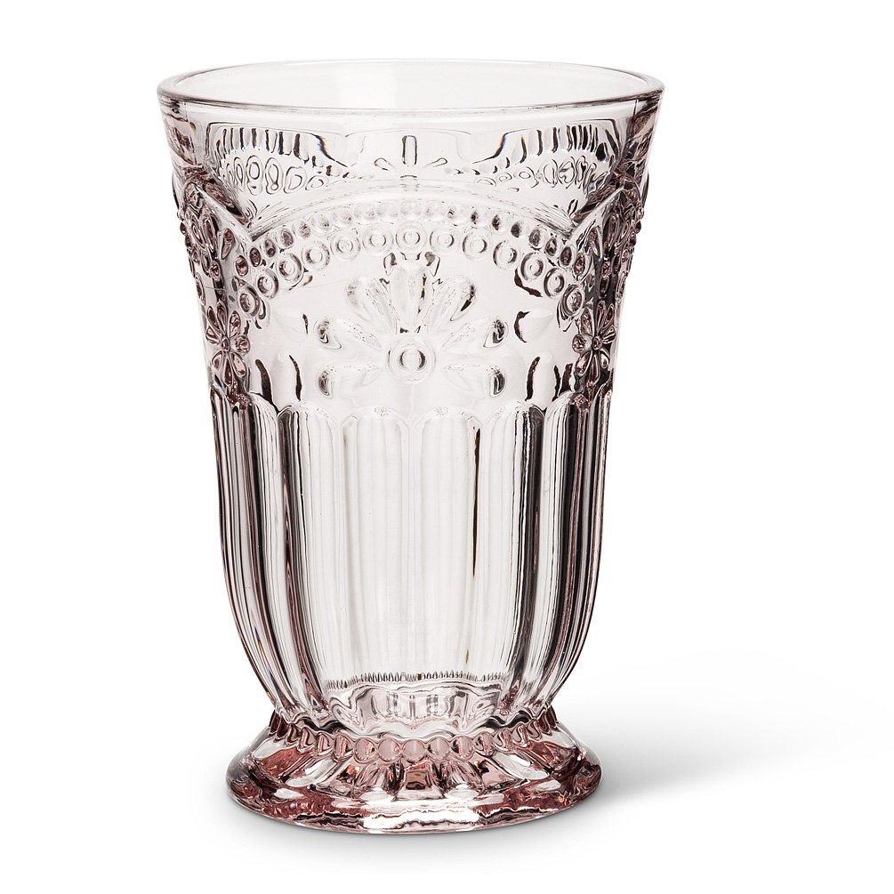 Picture of Abbott Collection AB-27-DESIREE-HB 5 in. Flower Glass Highball, Pink