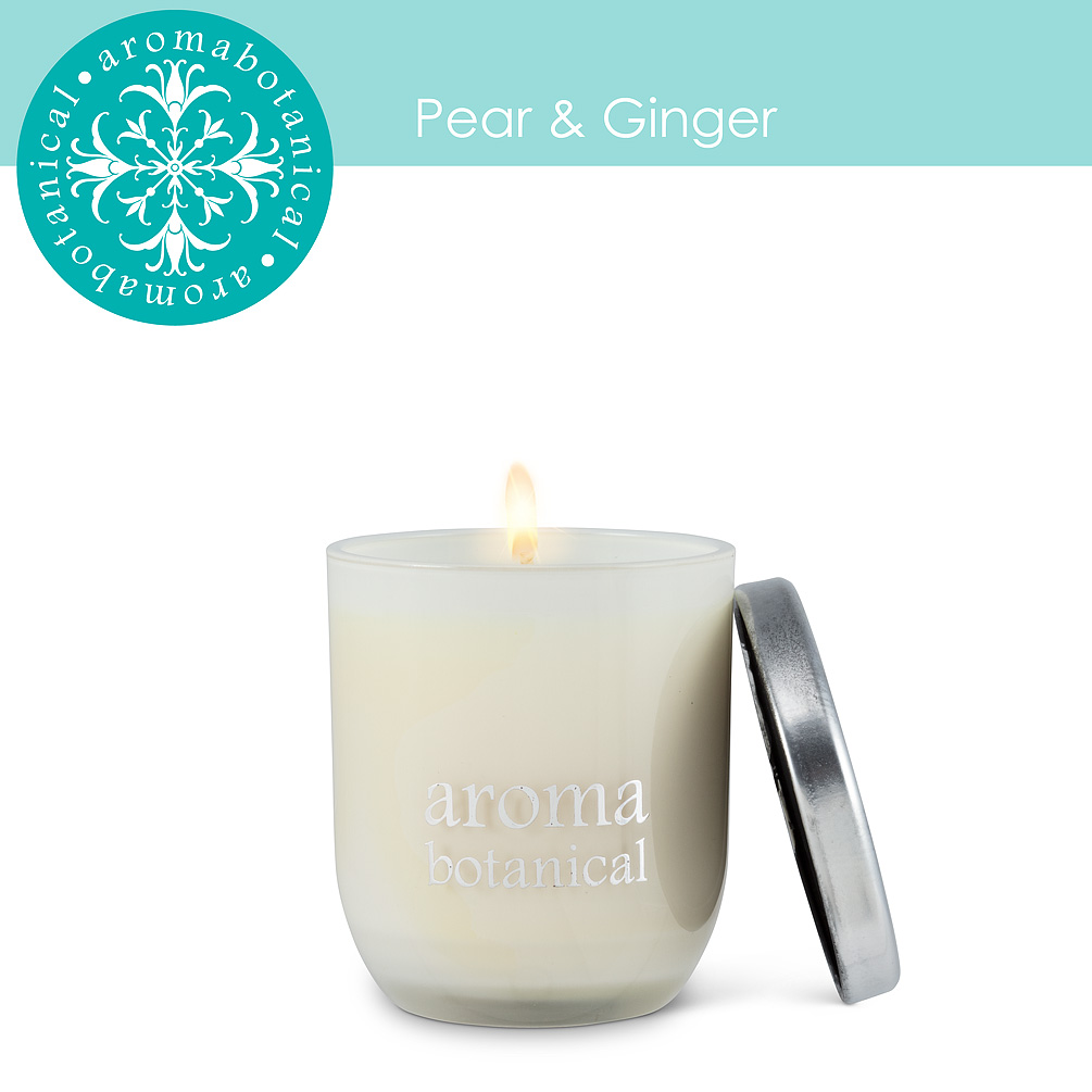 Picture of Abbott Collection AB-16-AB-005-PG 3 in. Pear & Ginger Candle&#44; White - Small