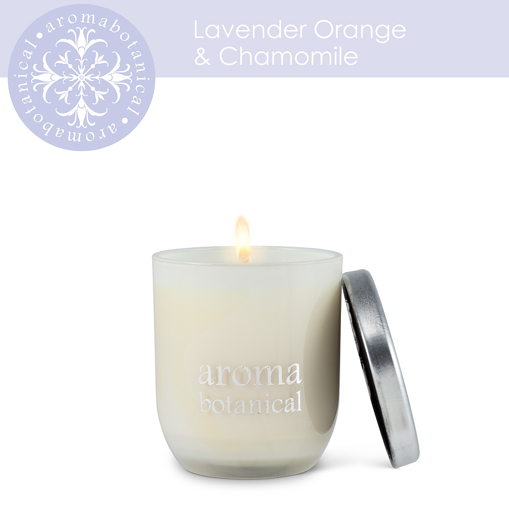 Picture of Abbott Collection AB-16-AB-005-LO 3 in. Lavender Orange & Chamomile Candle&#44; White - Small