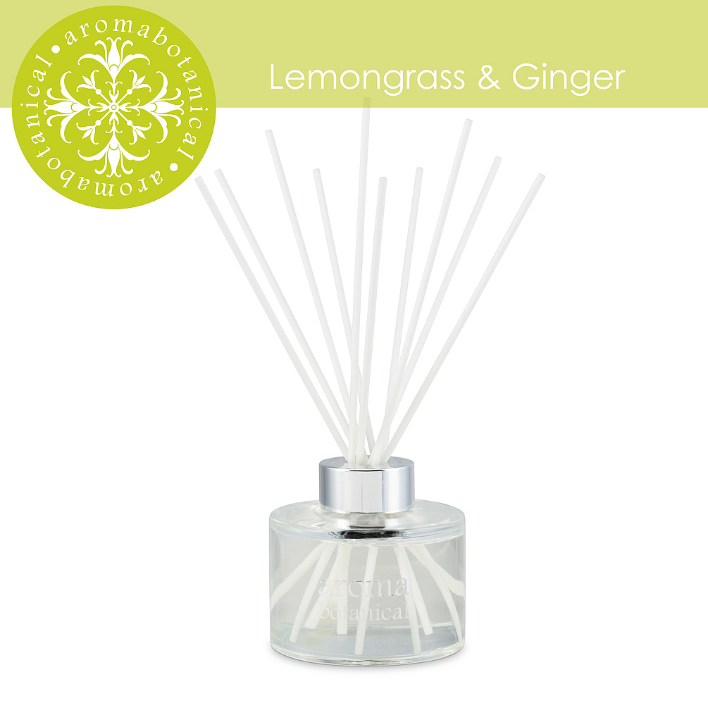 Picture of Abbott Collection AB-16-AB-REED-LG 3.5 x 9 in. Lemongrass & Ginger Aroma Diffuser&#44; Clear