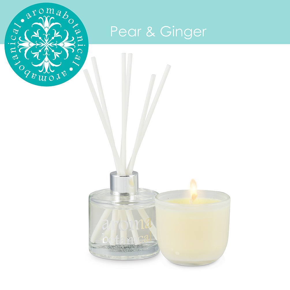 Picture of Abbott Collection AB-16-AB-SET-PG Pear & Ginger Gift Set Aroma Diffuser&#44; White