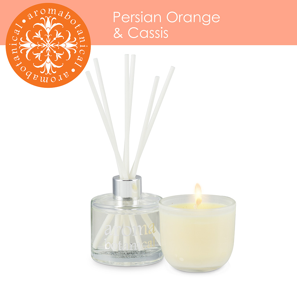 Picture of Abbott Collection AB-16-AB-SET-OC Persian Orange & Cassis Gift Set Aroma Diffuser&#44; White