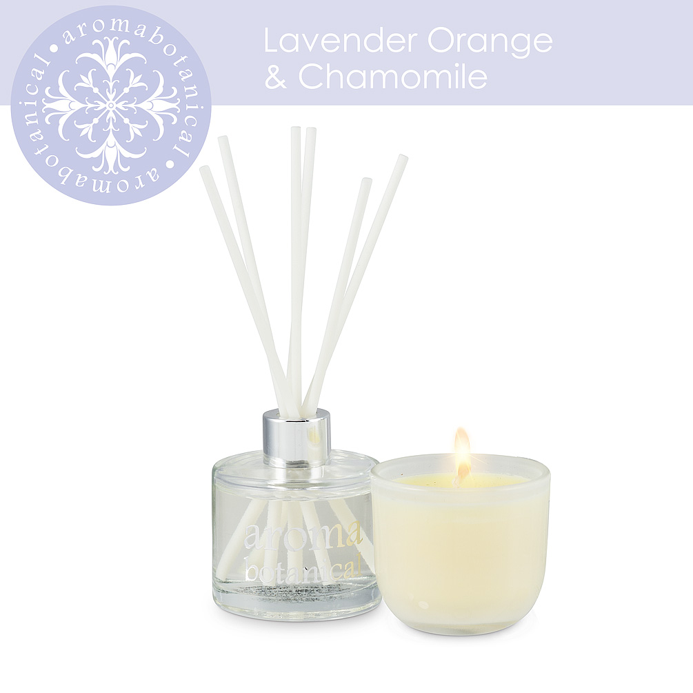 Picture of Abbott Collection AB-16-AB-SET-LO Lavender Orange & Camomile Gift Set Aroma Diffuser&#44; White