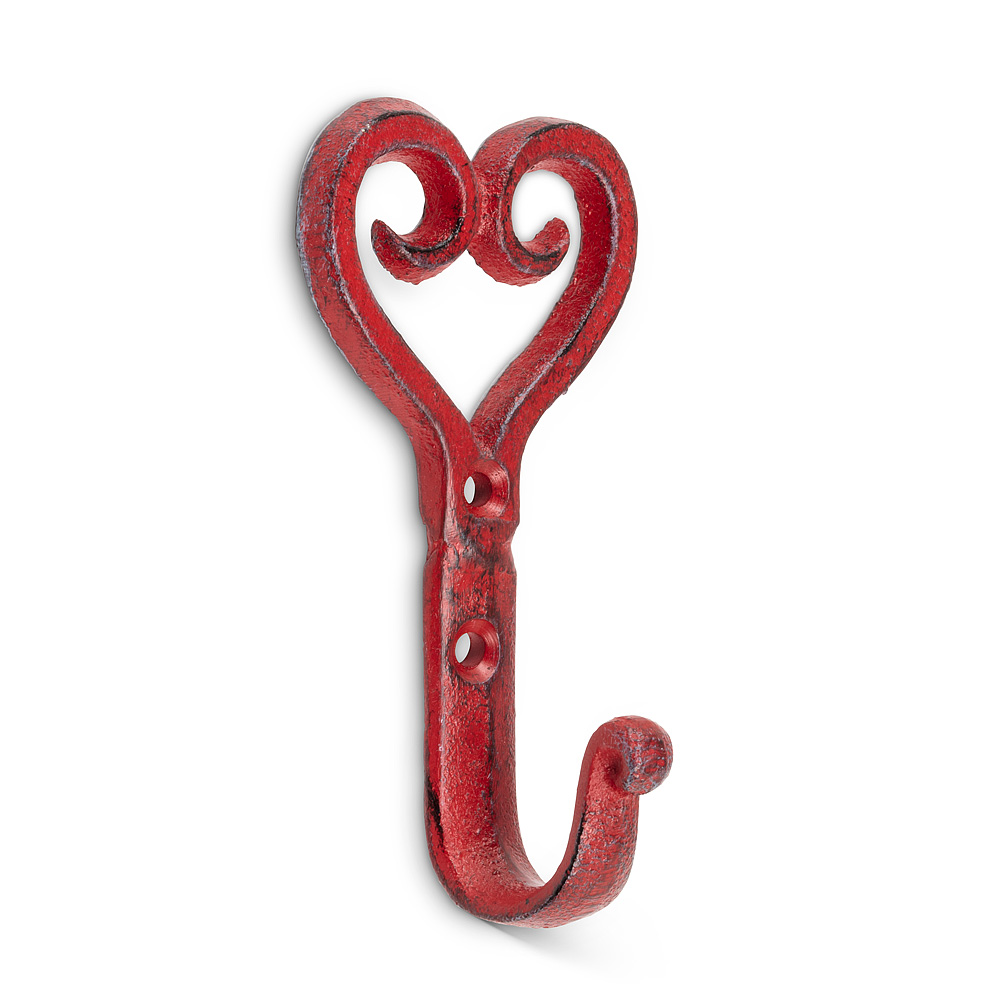 Picture of Abbott Collection AB-27-IRONAGE-320 5 in. Scroll Heart Wall Hook&#44; Antique Red