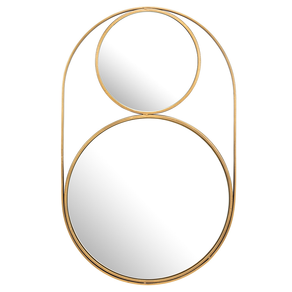 Picture of Abbott Collection AB-27-CAPSULE 26 in. Double Circle Mirror&#44; Gold