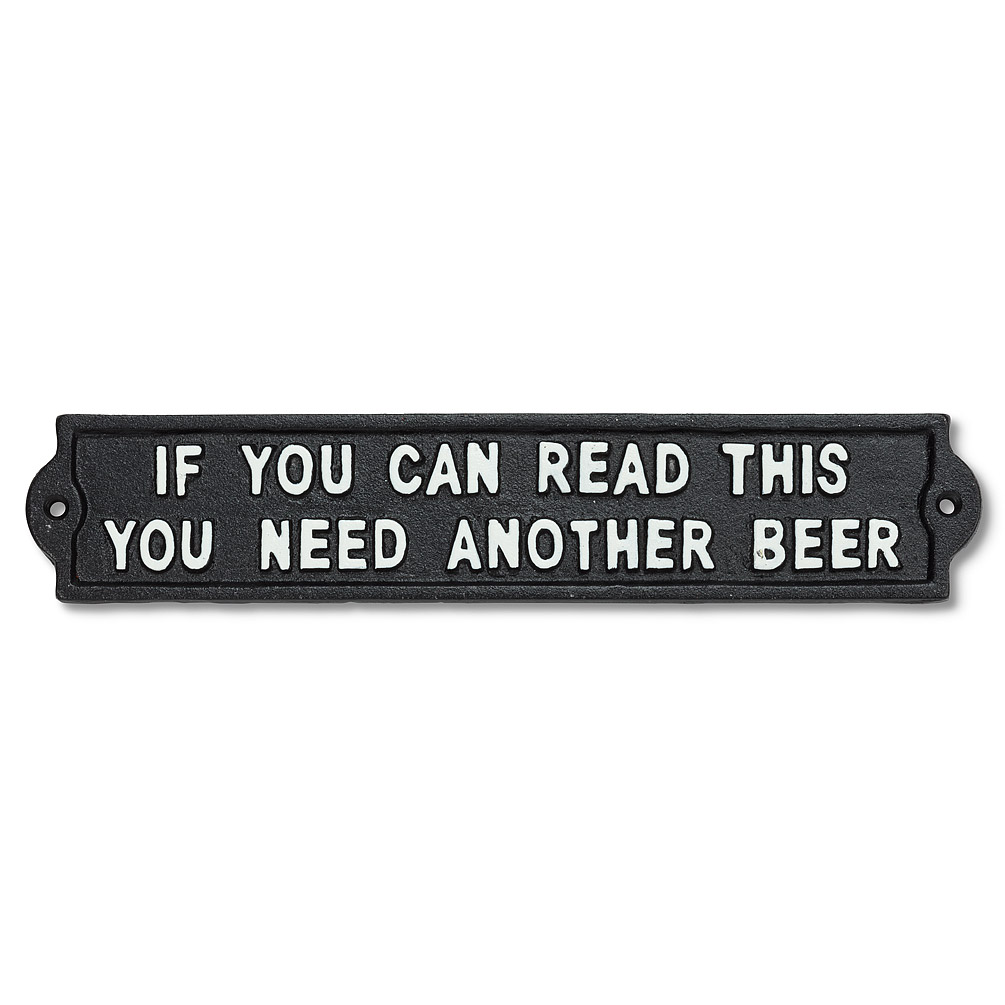 Picture of Abbott Collection AB-27-IRONAGE-497 12 in. Need Another Beer Sign&#44; Black