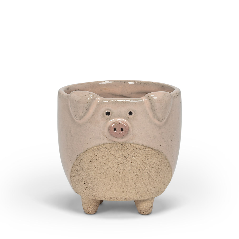 2.5 in. Pig on Legs Planter, Pink - Small