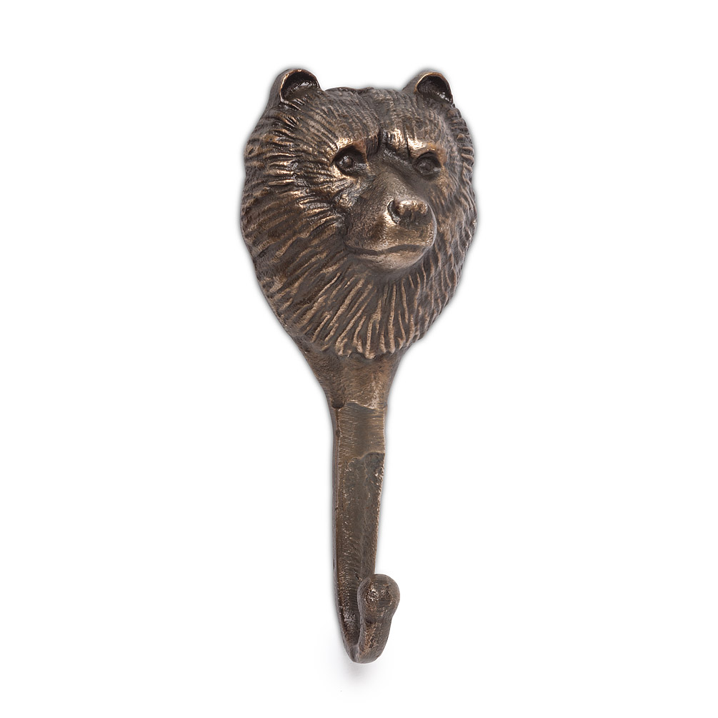 Picture of Abbott Collection AB-92-KINGDOM-480 7 in. Bear Head Wall Hook&#44; Antique Brass