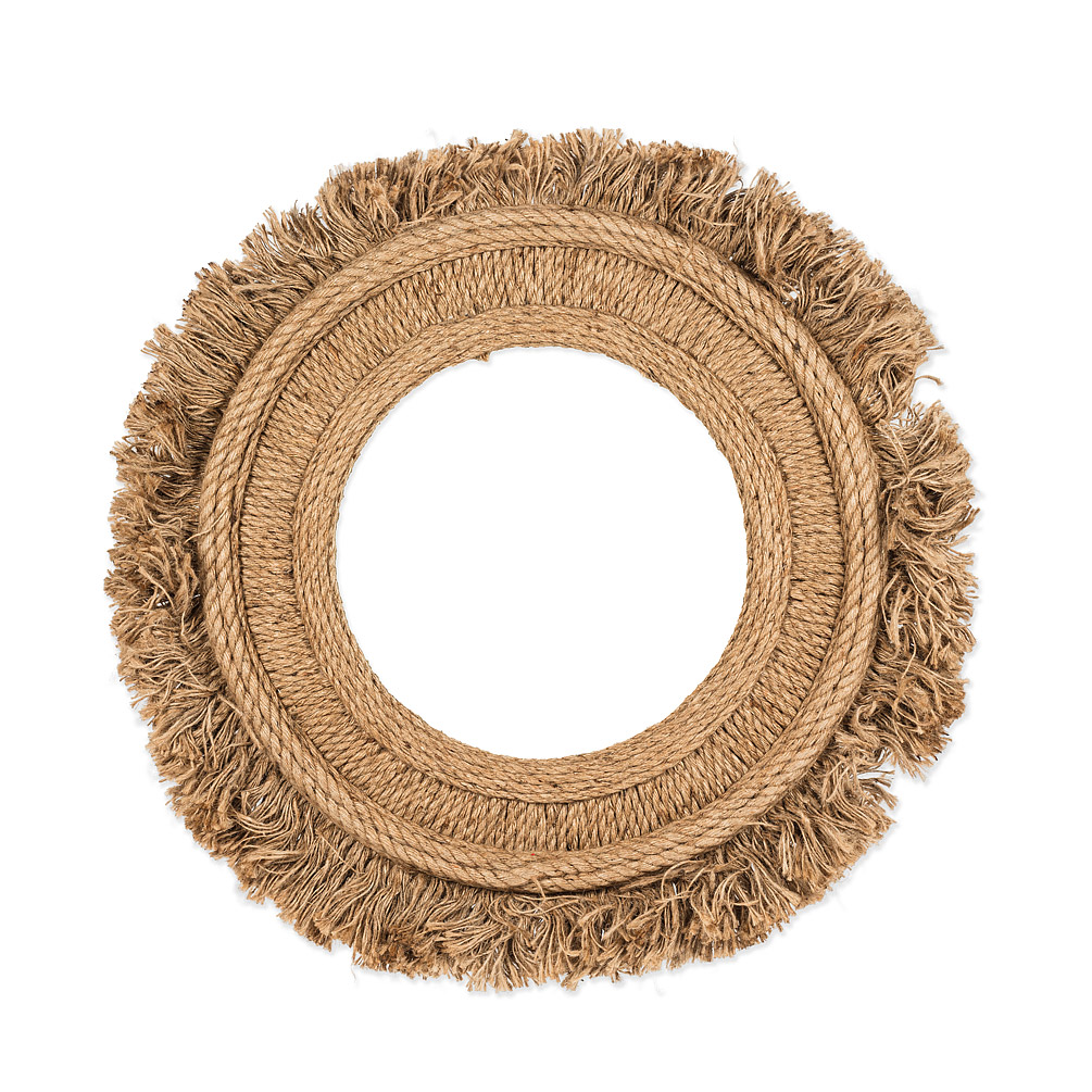 Picture of Abbott Collection AB-27-FRINGE-139 29 in. Fringe Rope Mirror&#44; Natural - Large