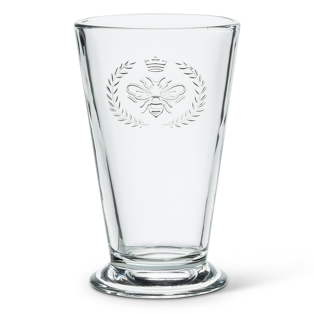 5 in. Bee in Crest Highball, Clear