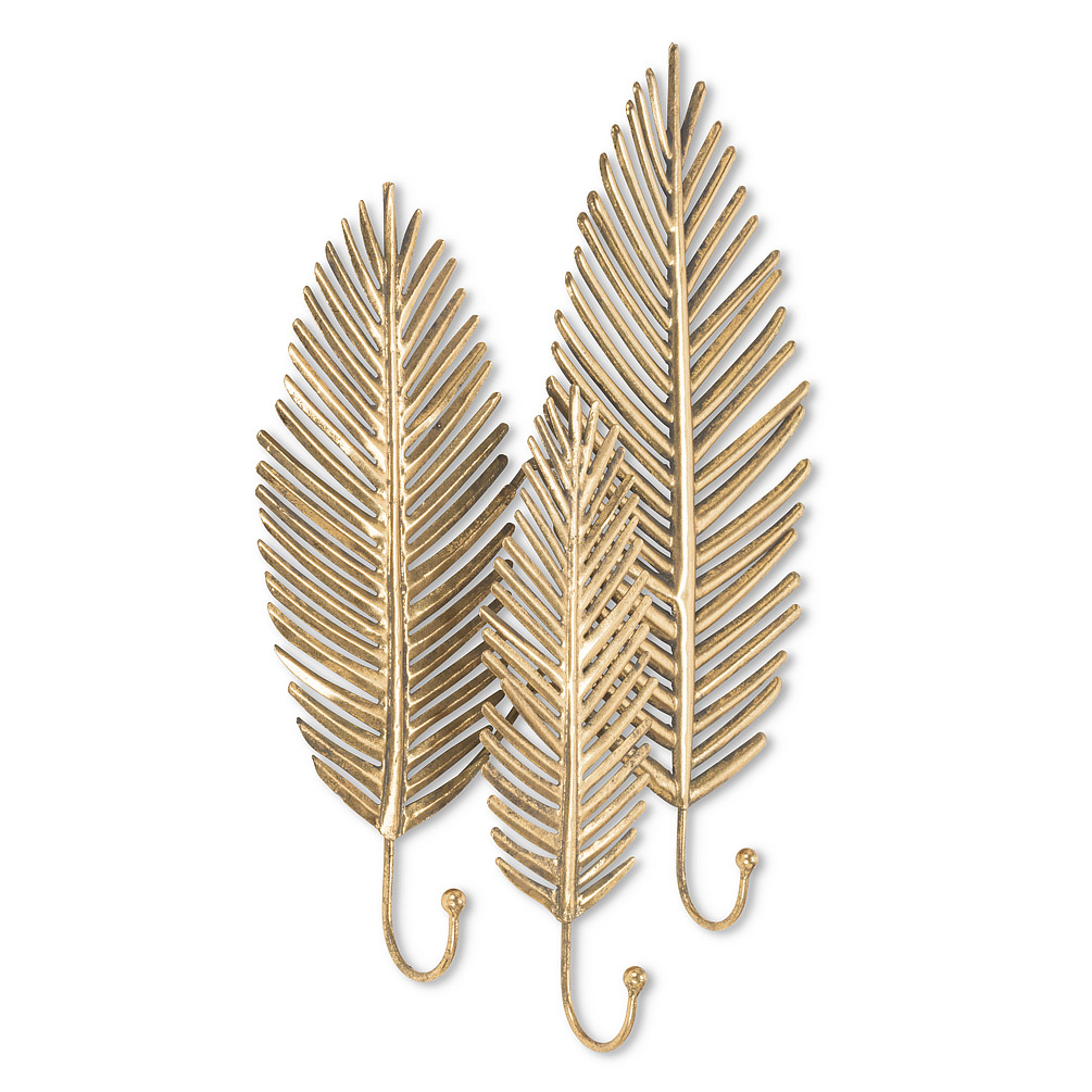 Picture of Abbott Collection AB-27-BELVEDERE-209 19 in. Leaf Trio Wall Wall Hook&#44; Gold