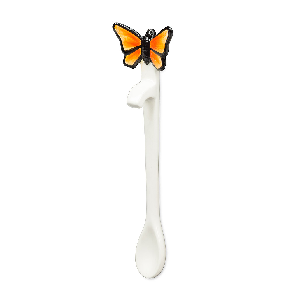 Picture of Abbott Collection AB-27-STIR-MONARCH 6 in. Monarch Hanging Spoon&#44; White & Orange