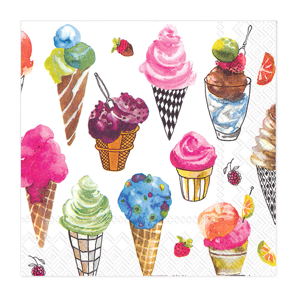 Picture of Abbott Collection AB-89-CPN-DP-900 5 sq. in. Cocktail Ice Cream Napkin&#44; Multi