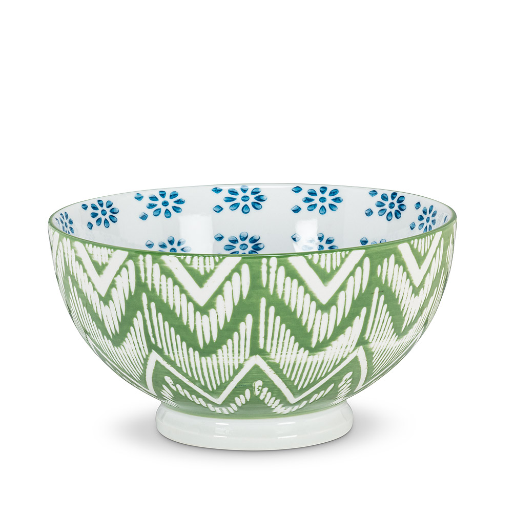 Picture of Abbott Collection AB-27-RAMEN-489 6 in. Porcelain Deep Bowl&#44; Green & Blue