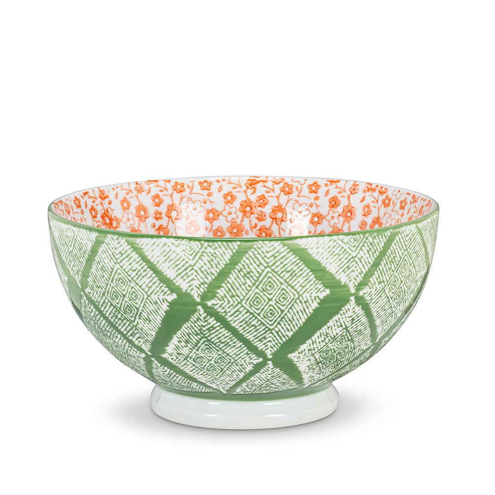 Picture of Abbott Collection AB-27-RAMEN-644 6 in. Porcelain Deep Bowl&#44; Green & Orange