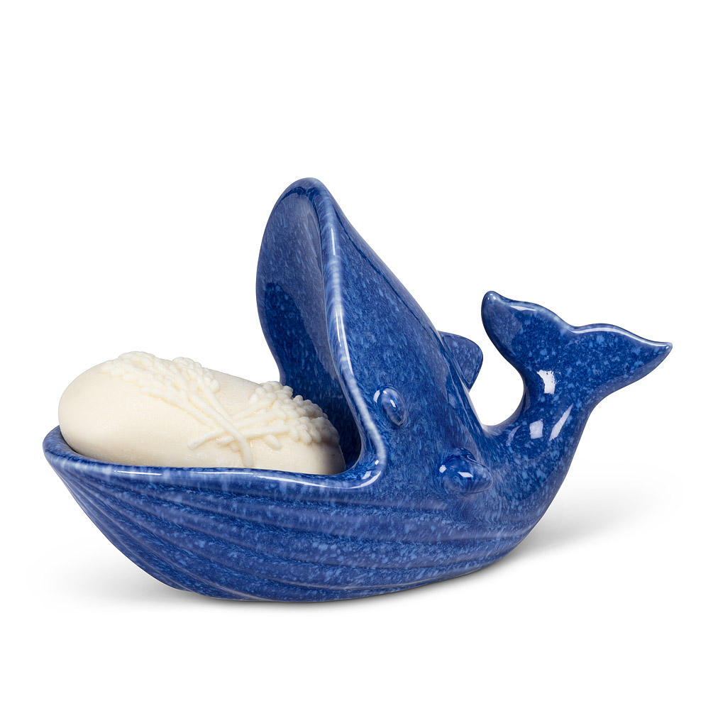 Picture of Abbott Collection AB-27-MOBY-131 6.5 in. Whale with Open Mouth Soap Dish, Blue