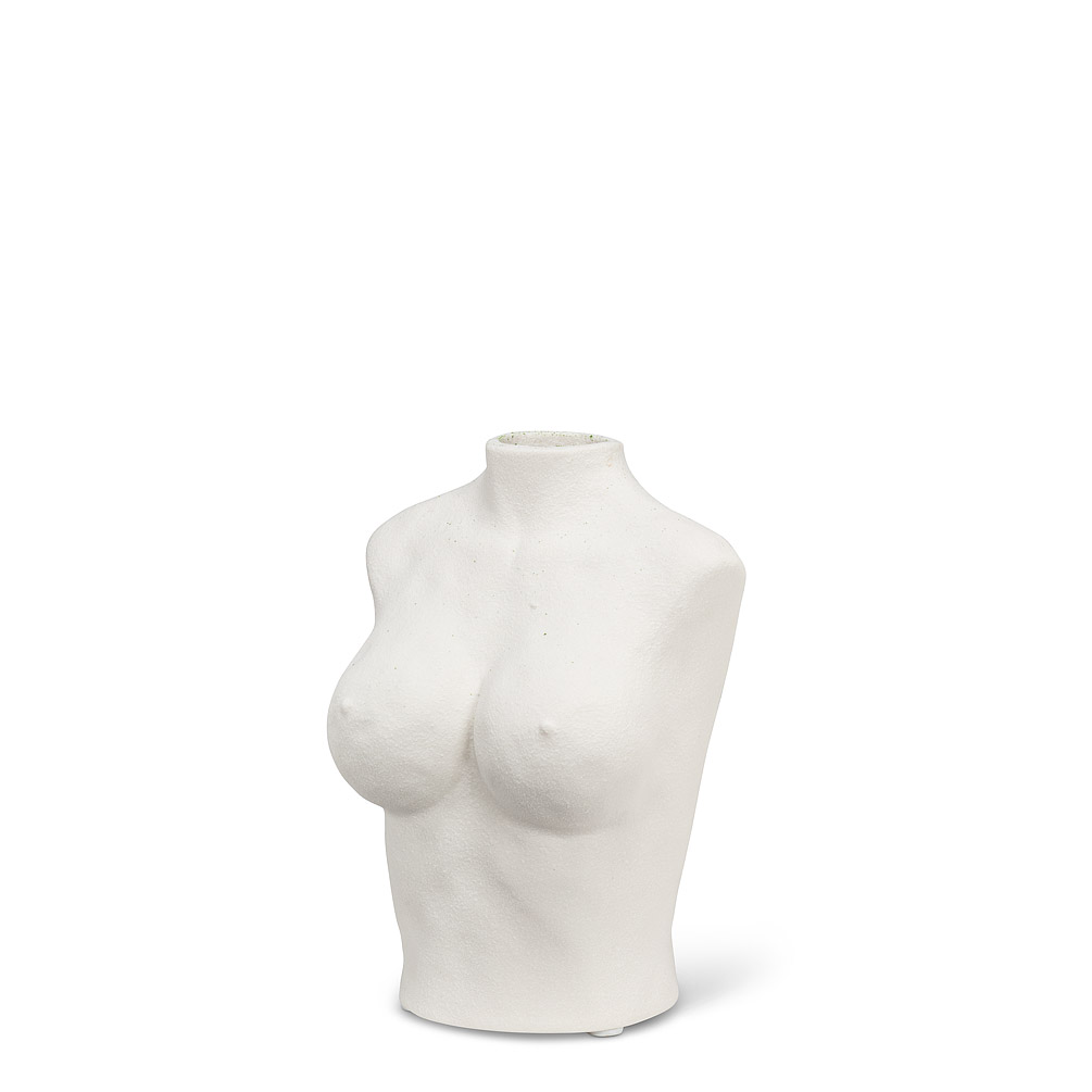 Picture of Abbott Collection AB-27-MUSE-633 6.5 in. Porcelain Torso Vase, White