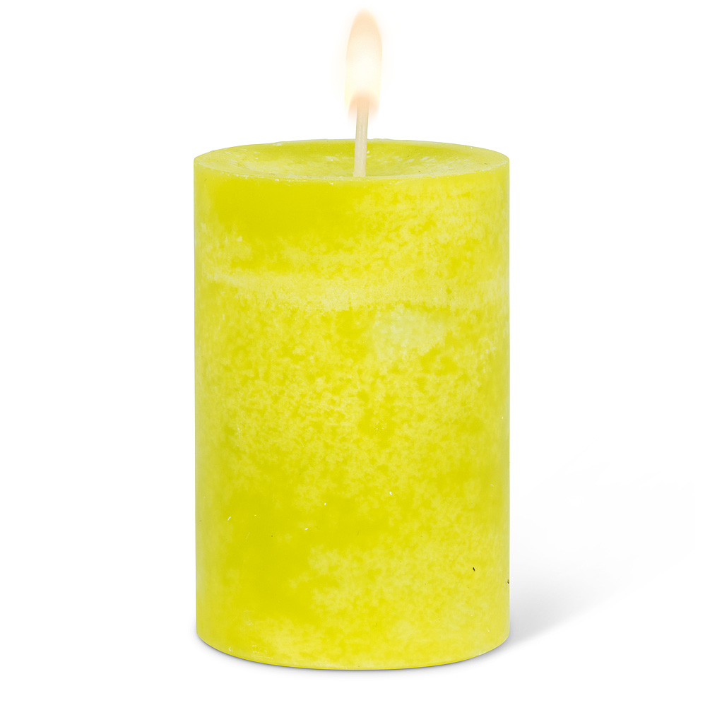 Picture of Abbott Collection AB-82-TREND-9060-88 3.5 in. Wax Pillar Candle&#44; Lime Green - Small