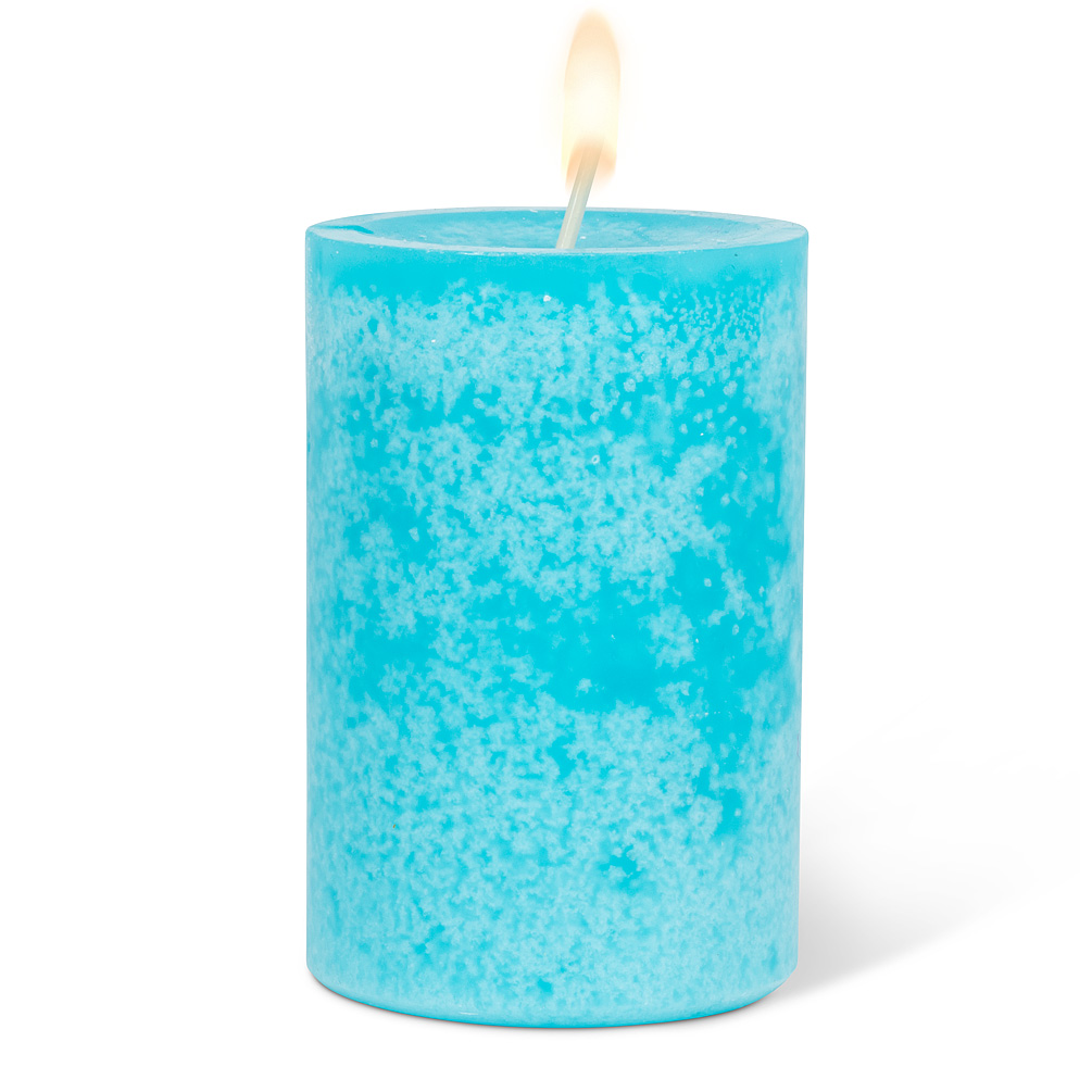 Picture of Abbott Collection AB-82-TREND-9060-50 3.5 in. Wax Pillar Candle, Turquoise - Small