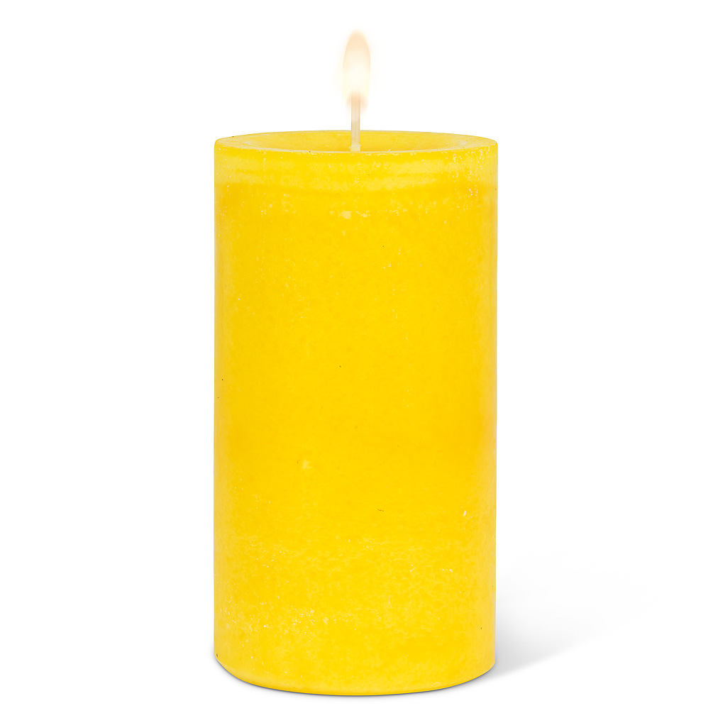 Picture of Abbott Collection AB-82-TREND-13070-17 5 in. Wax Pillar Candle&#44; Yellow - Medium