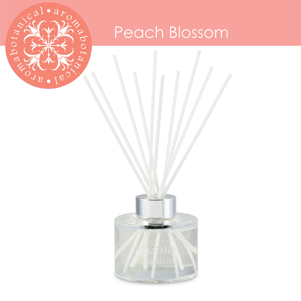 Picture of Abbott Collection AB-16-AB-REED-PB 3.5 x 9 in. Peach Blossom Diffuser&#44; Clear