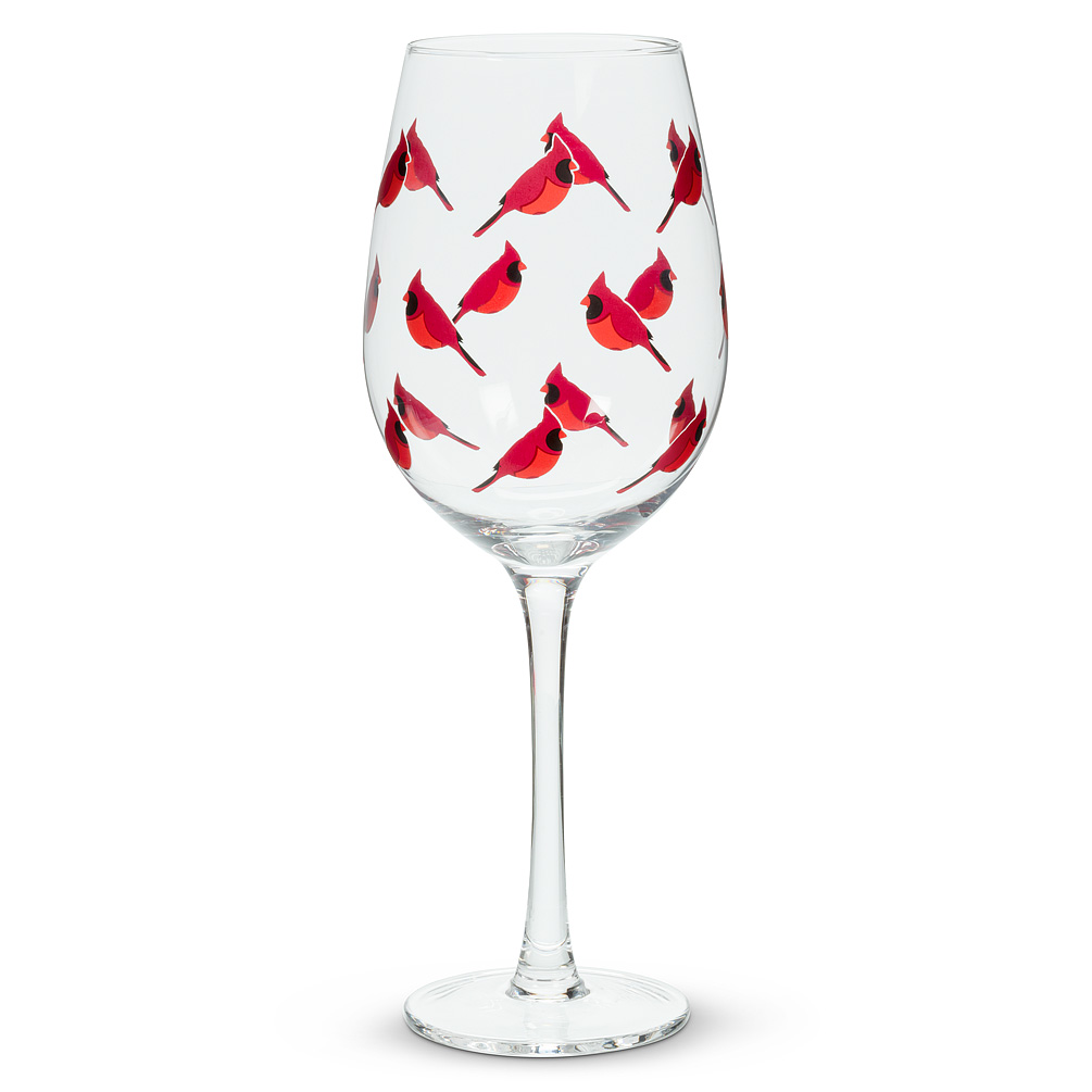 Picture of Abbott Collection AB-27-CARDINAL-GOB 9.5 in. Cardinal Wine Glass&#44; Clear & Red
