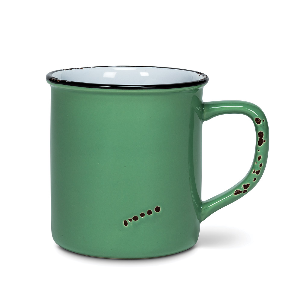 Picture of Abbott Collection AB-27-ENAMEL-MUG-FOREST 4 in. Enamel Look Mug&#44; Forest Green
