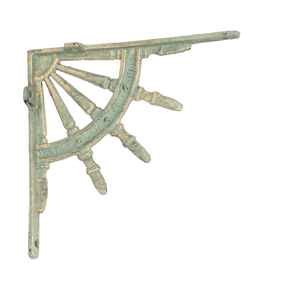 Picture of Abbott Collection AB-27-FOUNDRY-0036 7 in. Cast Iron Helm Bracket Statue&#44; Verdigris