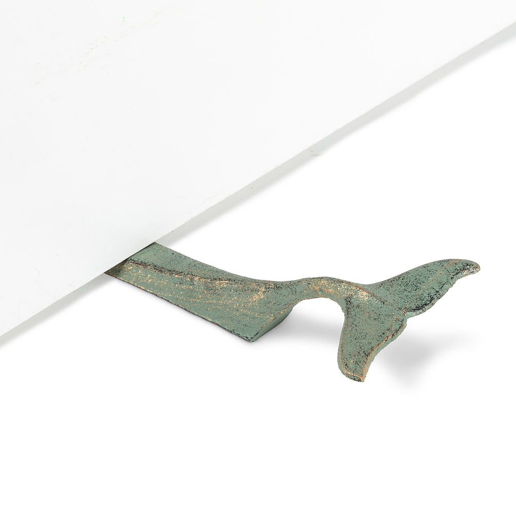 Picture of Abbott Collection AB-27-FOUNDRY-0009 8 in. Whale Tail Door Wedge&#44; Verdigris